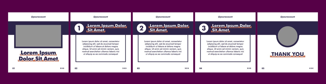 creative carousel or microblog template for social media post vector