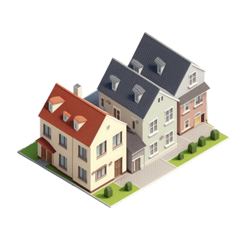 Townhouses 2 storey, simple architectural models . png