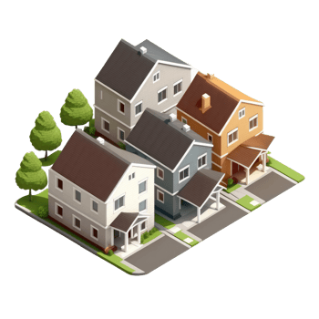 Townhouses 2 storey, simple architectural models . png