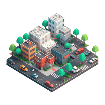 Isometric city design . png