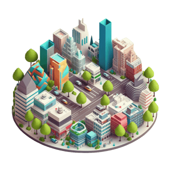 Isometric city design . png