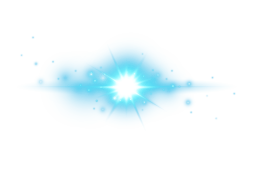 Blue glowing lights effects isolated. Solar flare with beams and spotlight. Glow effect. Starburst with sparkles. PNG. png