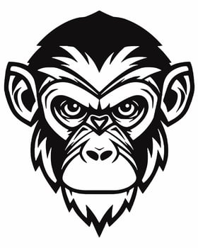 Simple monkey face vector