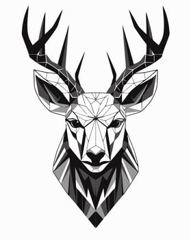 Cartoon Mosaic Moose vector