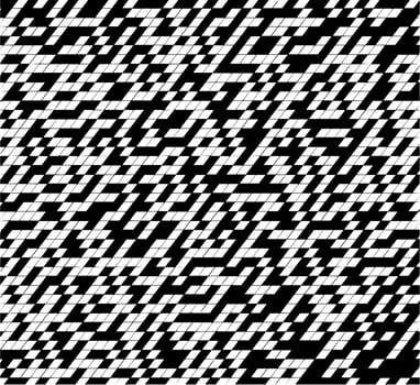 Vector silhouette of patterns on white background