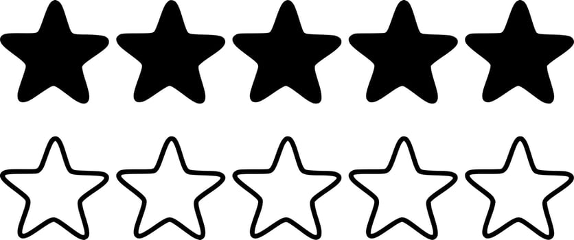 Vector silhouette of Star on white background
