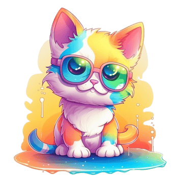 Illustration 2D sticker character design ai generate png