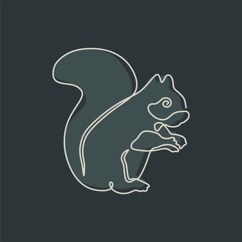 animal vintage line art with dark background vector
