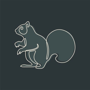 animal vintage line art with dark background vector