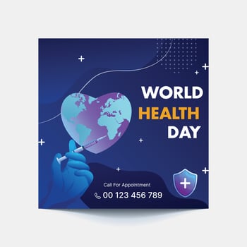 world health day vector illustration. world health day flat illustration