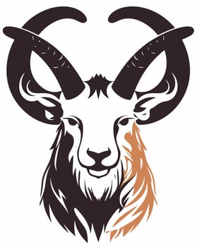 Beautiful ram illustration vector