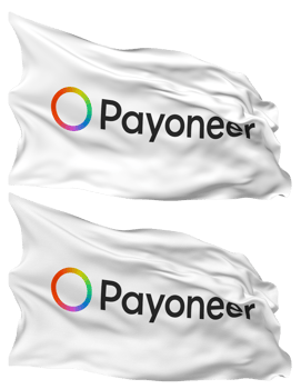 Payoneer Global Inc Flag Waves Isolated in Plain and Bump Texture, with Transparent Background, 3D Rendering png