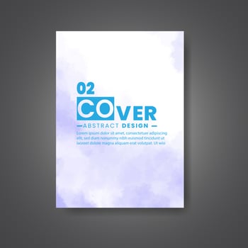 Cover template with watercolor background. Design for your cover, date, postcard, banner, logo. vector