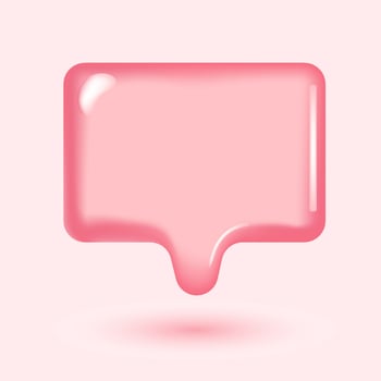 3D illustration of speech bubble. 3d vector talking cloud. Glossy speech bubble high quality vector. Shiny cloud foam vector. speak bubble text, chatting box, message box outline cartoon. Balloon