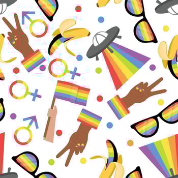 Seamless pattern of LGBTQ concept. Vector illustraiton.