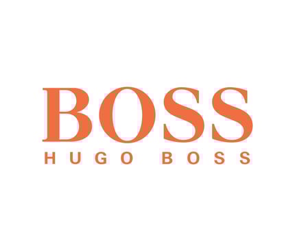 Hugo Boss Brand Clothes Logo Symbol Orange Design Sportwear Fashion Vector Illustration