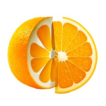 AI genrative orange  fruit illustration png