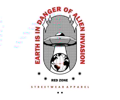 Alien invasion, ufo t shirt design, vector graphic, typographic poster or tshirts street wear and Urban style