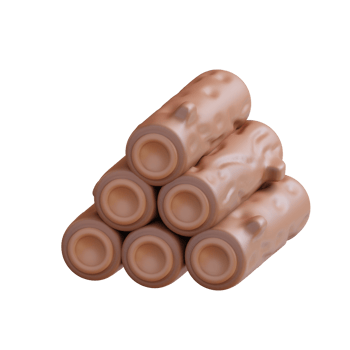 3d Illustration of pile of firewood png