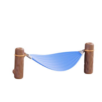 3d illustration of hammock png