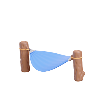 3d illustration of hammock png