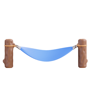 3d illustration of hammock png