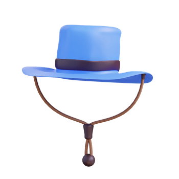 3d illustration of hat png