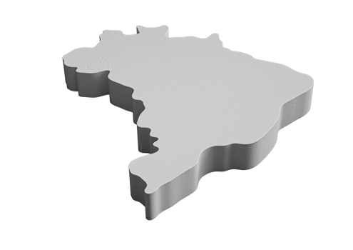 Brazil 3D Topographic map Geography Cartography and topology, 3D illustration png