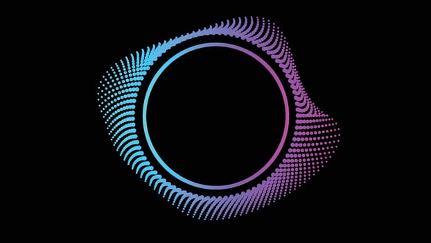 Neon Circle on Black vector