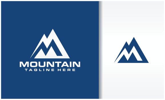 letter M mountain logo vector