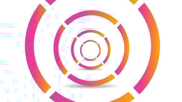 Concentric Circles on White vector
