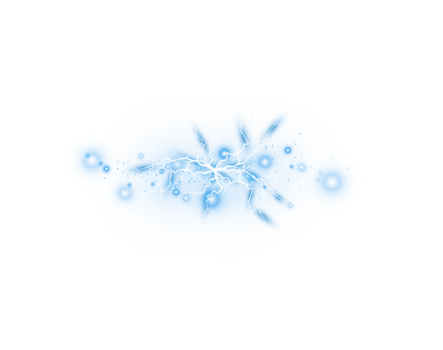 Blue Magic lightning and bright light effects. Discharge electric current. Charge current. Natural phenomena. PNG. png