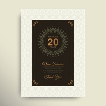 Elegant birthday card invitation template vector