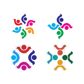 Community, network and social icon vector