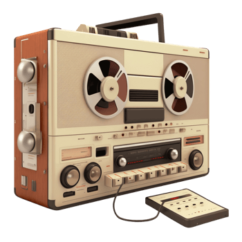 Retro Portable Stereo Boombox Radio Cassette Recorder 80s. Vintage Boom Box Cassette Tape Player. png
