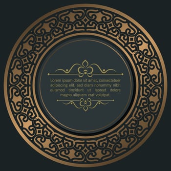 Calligraphic square ornament frame lines vector