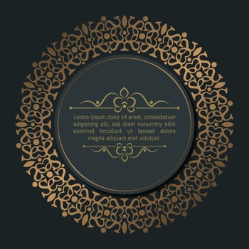 Calligraphic square ornament frame lines vector