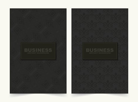dark abstract line pattern cover vector