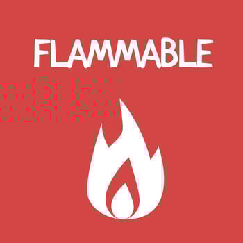 Stylized Package Parcel Label Vector Post Sticker Warning Symbol Flammable