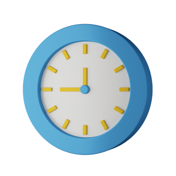 blue circle clock 3d icon. png