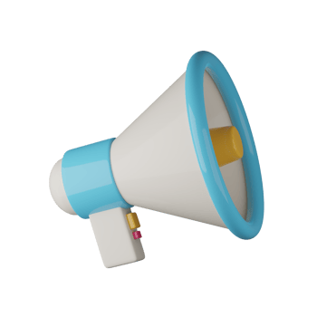 Megaphone speaker 3d voice icon. png