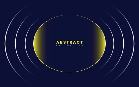 Radiant Light Waves in an Oval Shape on Dark Background. vector