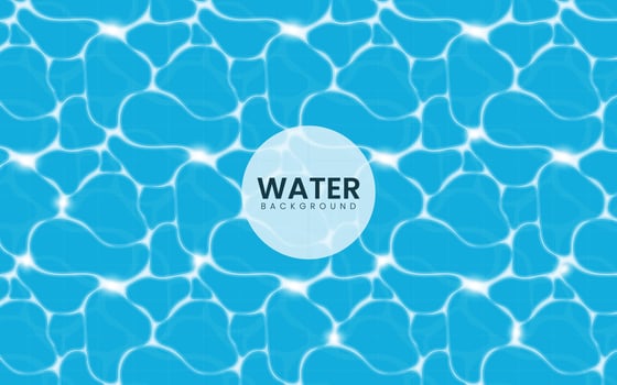 Shiny Blue Water Wave Background in Swimming Pool. vector