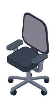 Office armchair for work place design 3d vector