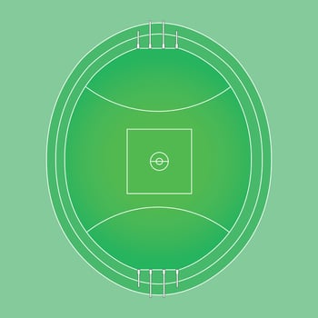 Australian football field, special tactical board vector