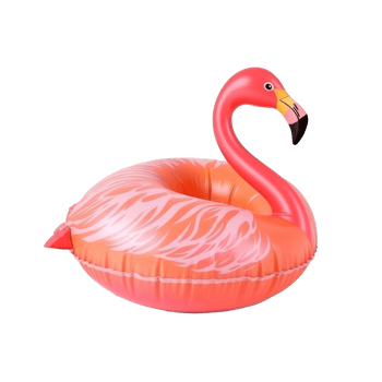 Flamingo swimming float isolated. png