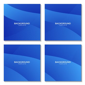 set of abstract blue wave gradient background with lines vector