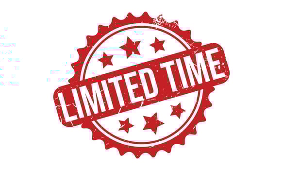 Limited Time Rubber Stamp Seal Vector
