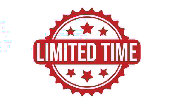 Limited Time Rubber Stamp Seal Vector