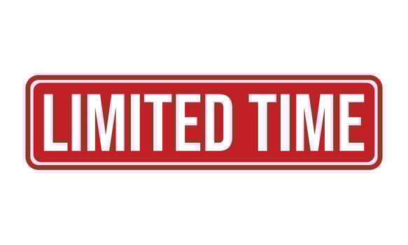 Limited Time Rubber Stamp Seal Vector